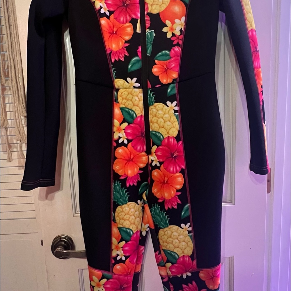 Floral one piece wetsuit